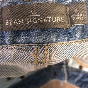 LL Bean skinny light wash denim Jean Sz4
